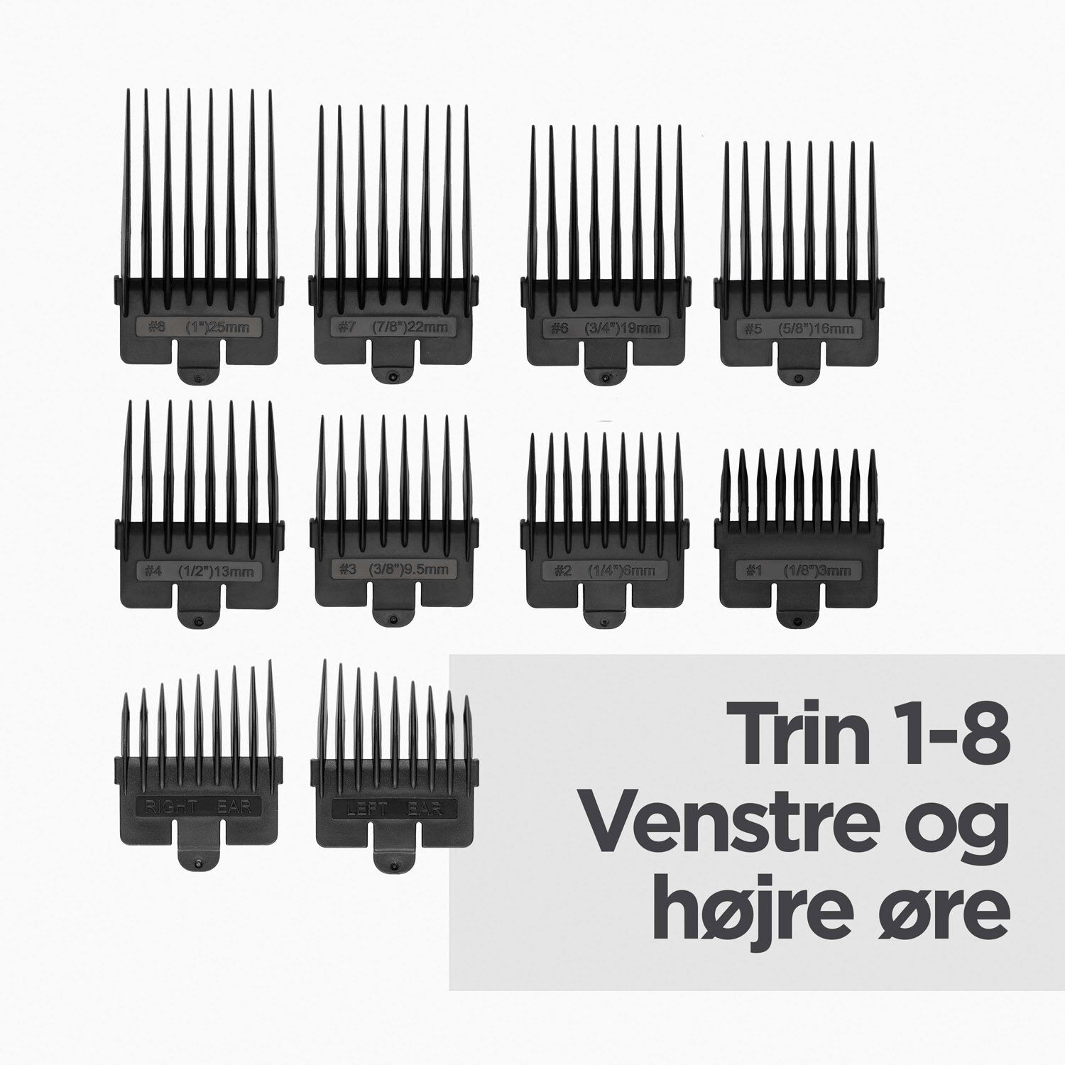 Trin 1-8, Venstre og h&oslash;jre &oslash;re